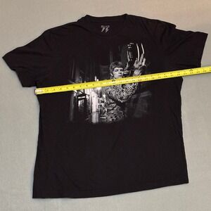 David Bowie 75th Anniversary Graphic T-Shirt Mens Black Rock Music Tee Large